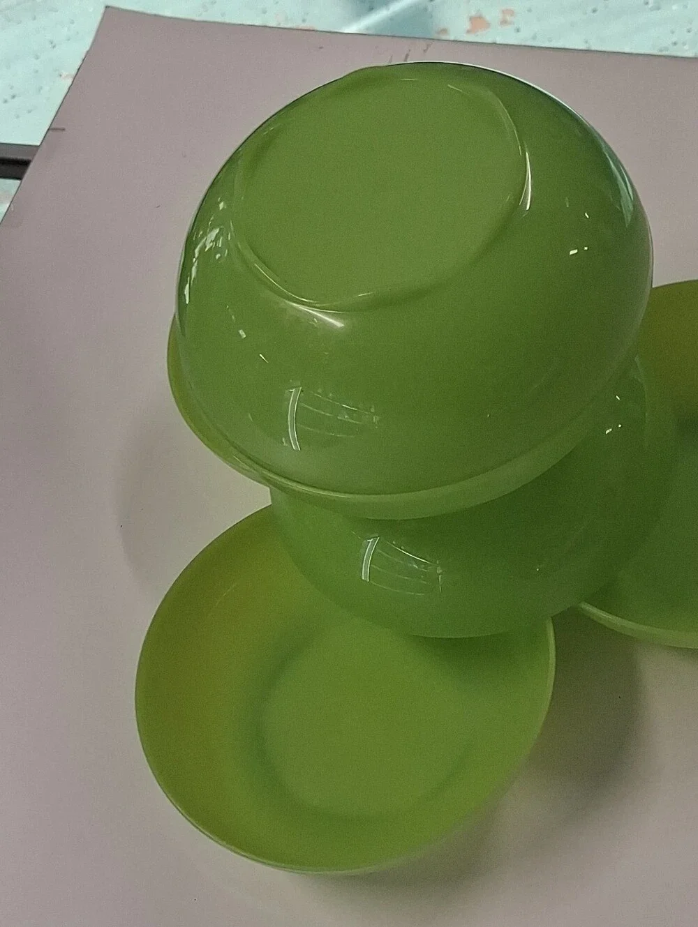 Tupperware Lime Green Serving Bowls - Set of 6